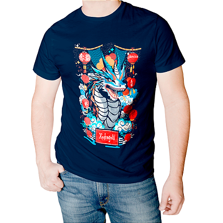 Camiseta Redragon Azul Matsuri Dragon