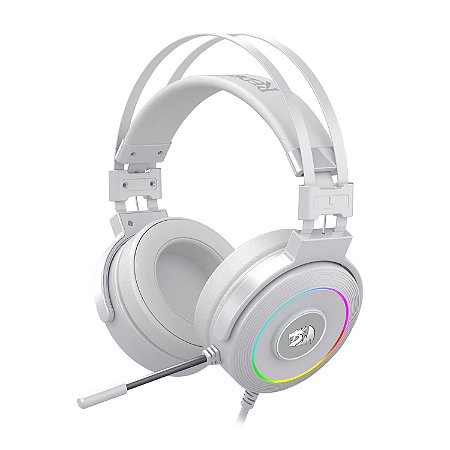 Headset Redragon Lamia 2 Lunar White RGB USB H320W