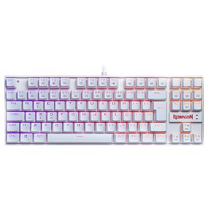 TECLADO MECANICO REDRAGON KUMARA LUNAR WHITE RGB, K552W-RGB