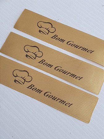 Etiqueta de cetim personalizada - 1.000 unidades - 2,2 x 7 cm
