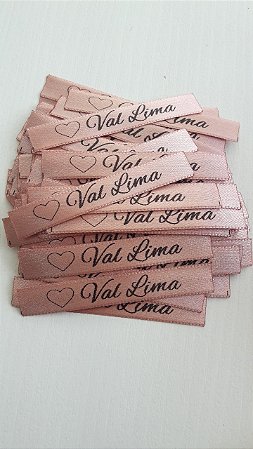 Etiqueta de cetim personalizada - 10mm x 7cm - 500 unidades