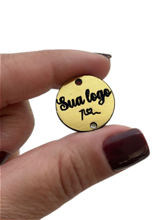 Etiqueta Tag Personalizada Acrílico Aluminizado 100un 2x2