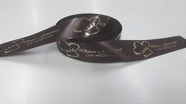 Fita de cetim personalizada 22mm - 10 metros