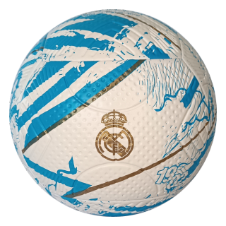 Bola Futebol Real Madrid Nº 5 Azul com Dourada Retrô “1902” Original e Licenciada