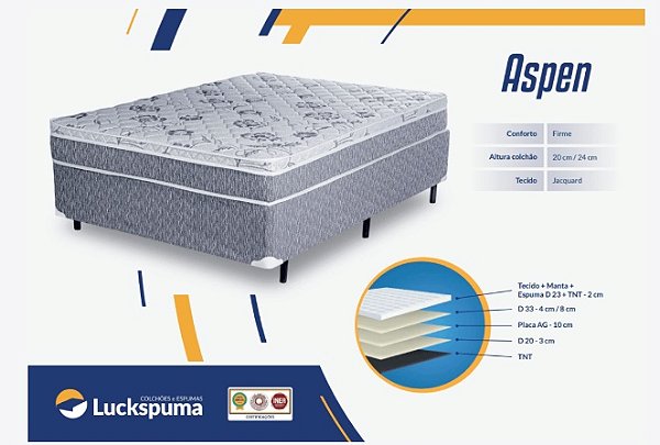 COLCHÃO ESPUMA ASPEN  QUEEN - 1,58X1,98