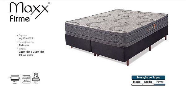 COLCHÃO ESPUMA MAX FIRME CASAL - 1,38X1,88