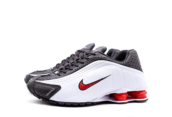 nike shox r4 branco e vermelho