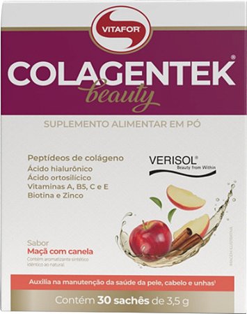COLAGENTEK BEAUTY 30 SACHES DE 3,5G MACA COM CANELA VITAFOR