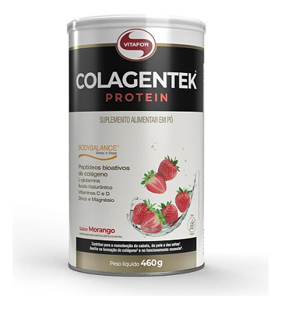 COLAGENTEK PROTEIN LATA 460G SABOR MORANGO VITAFOR