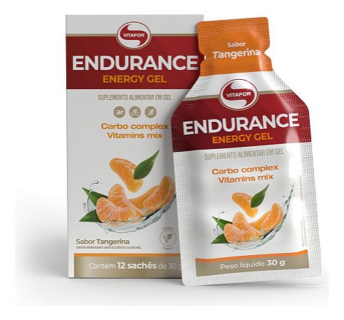END ENERGY GEL 12 SACHES DE 30G TANGERINA VITAFOR