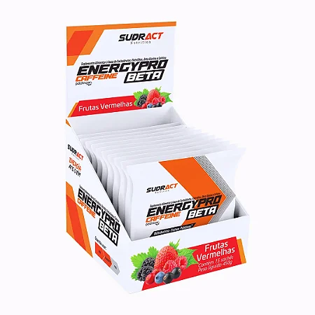 DISPLAY ENERGY PRO BETA 450G CX 15UN FRUTAS VERMELHAS SUDRACT NUTRITION