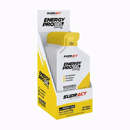 DISPLAY ENERGY PRO GEL 300G CX BANANA C/AÇAÍ SUDRACT NUTRITION