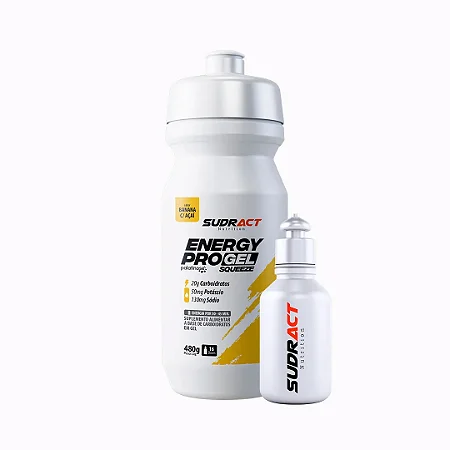 KIT ENERGY PRO GEL SQUEEZE 480G + SQUEEZE 100ML SABOR BANANA/AÇAI SUDRACT NUTRITION