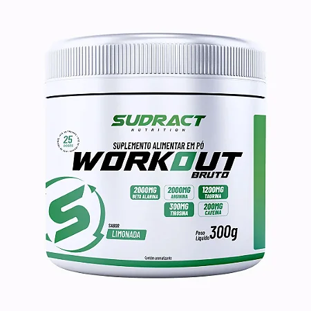 PRE WORKOUT BRUTO 300G SABOR LIMONADA SUDRACT NUTRITION