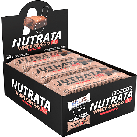 BARRA PROTEICA NUTRATA GREGO BAR BRIGADEIRO DISPLAY C/ 12 UN