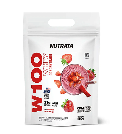 W100 MORANGO 900GR REFIL - NUTRATA