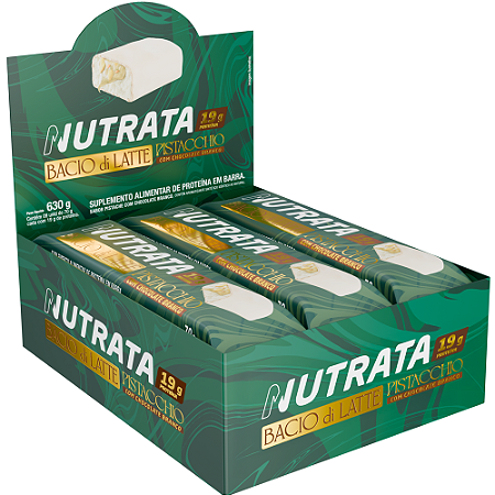 BARRA PROTEICA NUTRATA BACIO DI LATTE PISTACHE DISPLAY C/ 9 x 70GR