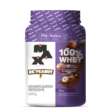 100% WHEY DR. PEANUT POTE 900G AVELÃ