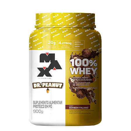 100% WHEY DR. PEANUT POTE 900G BOMBOM ITALIANO