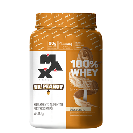 100% WHEY DR. PEANUT POTE 900G DOCE DE LEITE