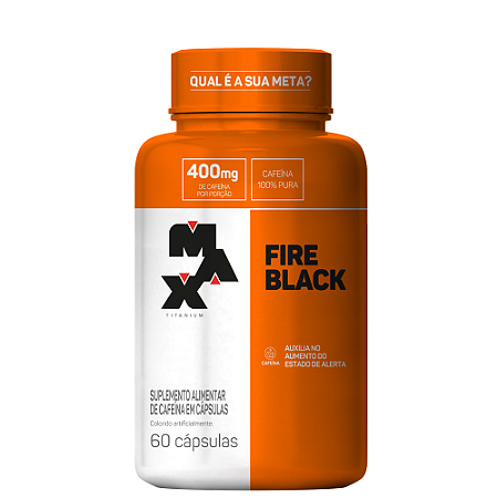 FIRE BLACK POTE COM 60 CAPSULAS MAX TITANIUM