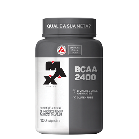 BCAA 2400MG POTE COM 100 CAPSULAS MAX TITANIUM