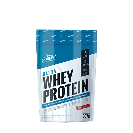 ULTRA WHEY MORANGO - 907GR REFIL SHARK PRO