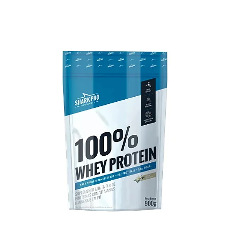100% WHEY PROTEIN POUCH 900G - BAUNILHA SHARK PRO