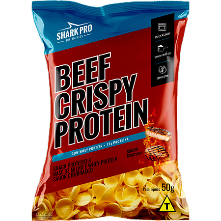 SALGADINHO PROTEICO CHURRASCO 50G SHARK PRO