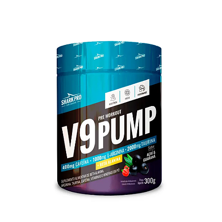 V9 PUMP - PRE TREINO 300G - ACAI & GUAR SHARK PRO