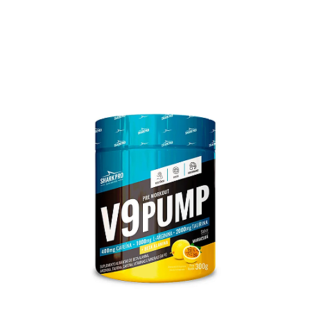 V9 PUMP - PRE TREINO 300G - MARACUJA SHARK PRO