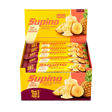 SUPINO BARRA DE FRUTAS ZERO ABACAXI DP 20UN BANANA BRASIL