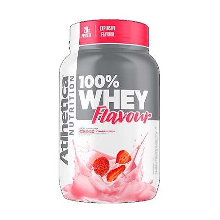 100% WHEY FLAVOUR (900 G) MORANGO ATLHETICA NUTRITION