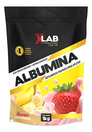 ALBUMINA 1KG MORANGO C/BANANA  X-LAB