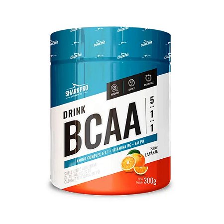 BCAA EM PO - BCAA DRINK 5:1:1 - 300G -  LARANJA SHARK PRO