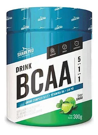 BCAA EM PO - BCAA DRINK 5:1:1 - 300G -  LIMAO SHARK PRO