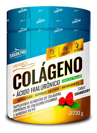 COLAGENO C/VERISOL E HIALURONICO - 230GR - CRAMBERRY SHARKPRO