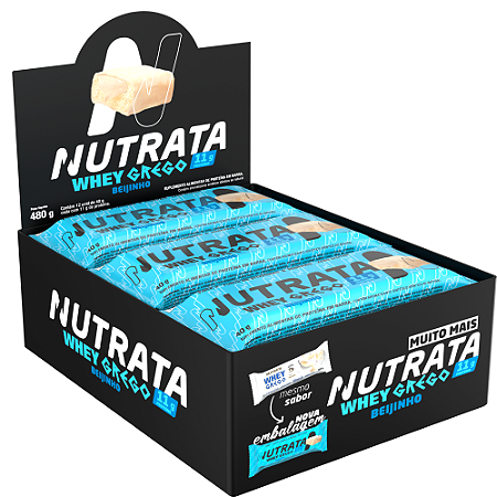 BARRA PROTEICA NUTRATA GREGO BAR BEIJINHO DISPLAY C/ 12 UN 40G