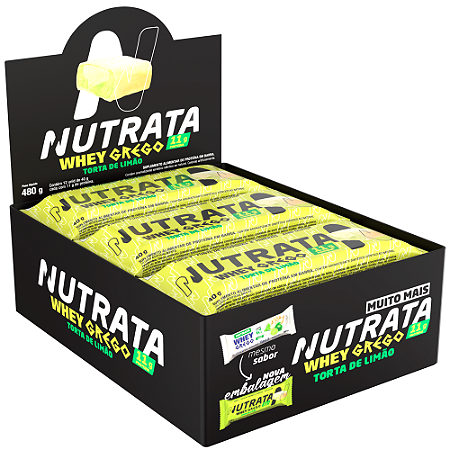 BARRA PROTEICA NUTRATA GREGO BAR TORTA DE LIMÃO DISPLAY C/ 12 UN 40G
