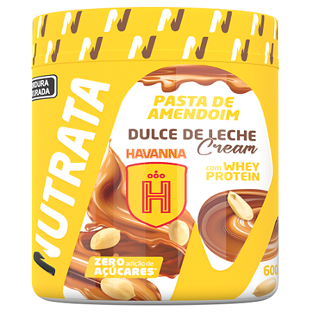 PASTA AMENDO WHEY SABOR DULCE DE LECHE CREAM HAVANNA 600G NUTRATA