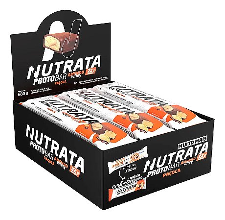 PROTOBAR AMENDO WHEY PACOCA DISPLAY C/ 9 BARRAS 70GR NUTRATA