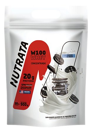 W100 COOKIES E CREAM 900GR REFIL - NUTRATA
