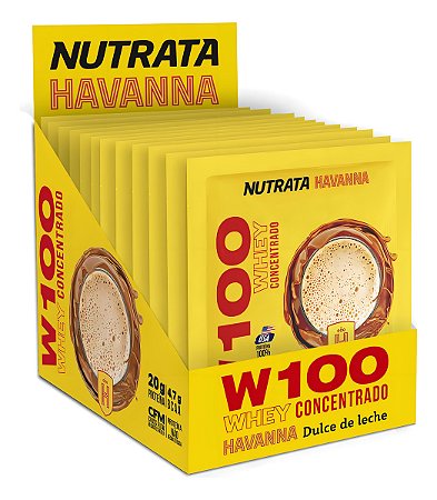 W100 DOCE DE LEITE HAVANNA 30G DISPLAY C/ 12 SACHES - NUTRATA