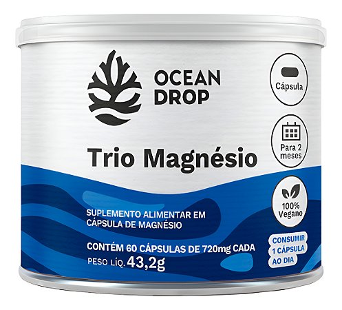 TRIO MAGNESIO 60 CAPSULAS 720 MG OCEAN DROP