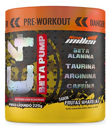C4 BETA PUMP PRE WORKOUT - FRUTAS AMARELAS 225G POTE NEW MILLEN