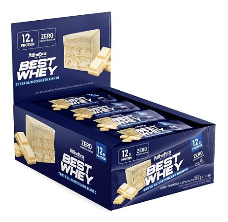 BEST WHEY BAR 12G PROTEIN (12 UNID. DE 49 G) TORTA CIOCCOLATO BIANCO  ATLHETICA