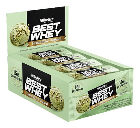 BEST WHEY BAR 15G PROTEIN (12 UNID. DE 49G) PISTACHE & ORIGINAL