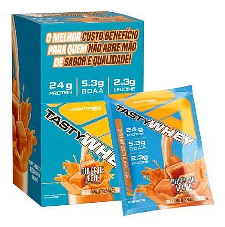 PACKET TASTY WHEY DOCE DE LEITE CX 12 ADAPTOGEN