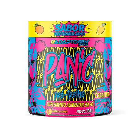 PANIC PRE-TREINO MANGA COM LARANJA 300G ADAPTOGEN