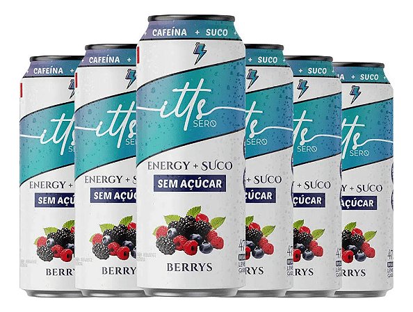 ITTS SERO ENERGY SUCO - BERRYS SEM ACUCAR 473 ML FD C/ 6UN